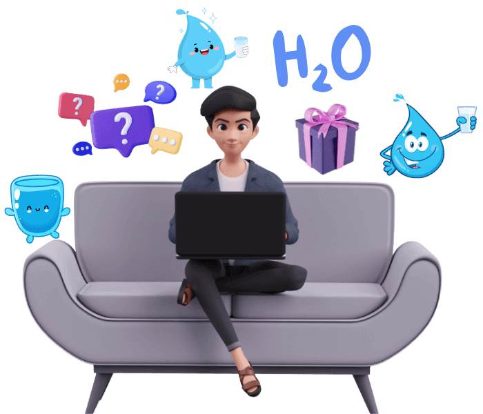 faq boy with logos
